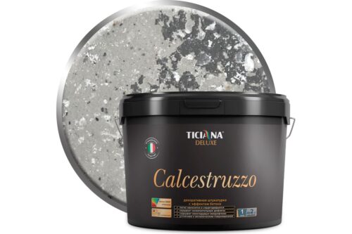 Декоративная штукатурка Ticiana DeLuxe Calcestruzzo с эффектом бетона, 15 л 4300003549