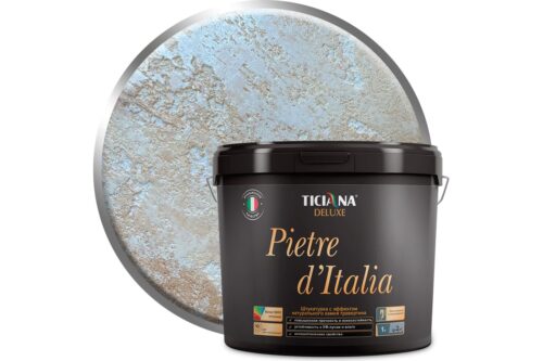 Штукатурка Ticiana DeLuxe с эффектом натурального камня травертина, 8 л 4300002955