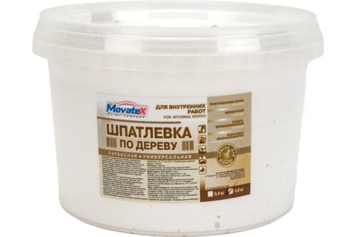 Шпаклевка по дереву (0.8 кг; белая) Movatex Т02354