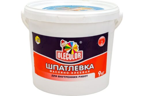 Масляно-клеевая шпатлевка OLECOLOR для внутренних работ, 9 кг 4300000143