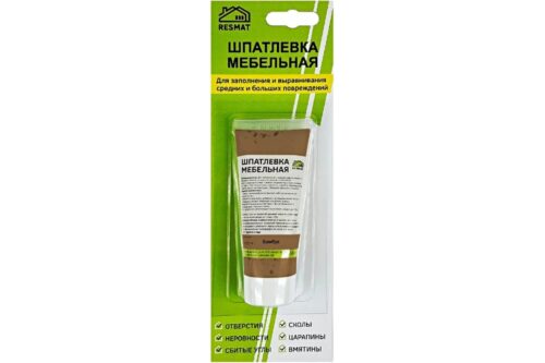 Мебельная шпатлевка Resmat цвет бамбук, 55 г, блистер арт. 2401