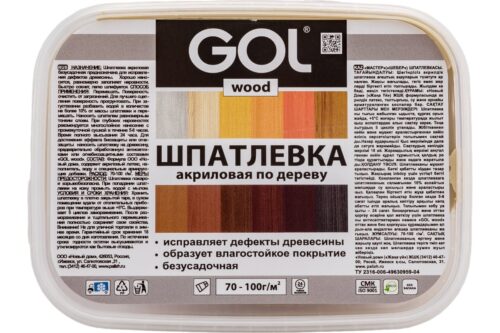 Шпатлевка акриловая по дереву МАСТЕР GOL Wd.250.01 (0.15 кг; сосна) Palizh 11605663