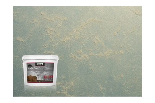 Декоративное покрытие BRAVO DECOR Silver Sand золото эффект песчаных бурь, с перламутром, наноситься кистью в 1 слой, 5 кг 18716