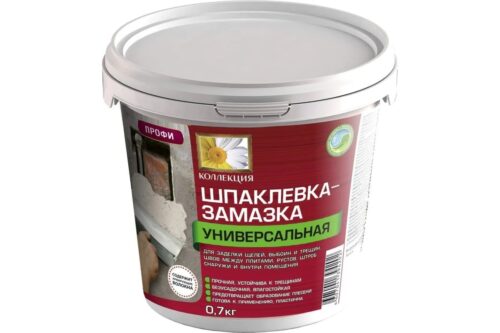 Шпаклевка-замазка универсальная для выбоин и трещин КОЛЛЕКЦИЯ 0.7кг 01106