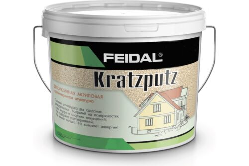 Декоративная штукатурка шуба под терку Kratzputz 8 кг Feidal 20126
