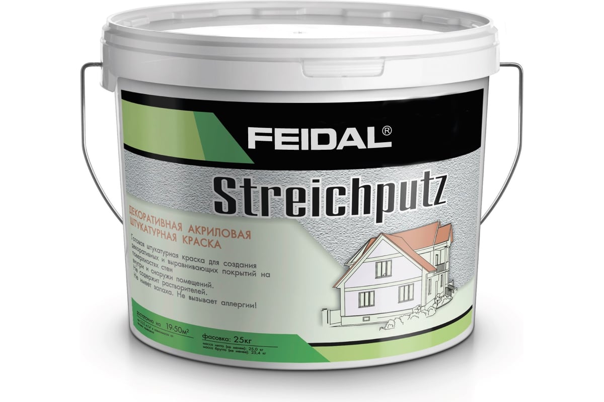 Структурная штукатурка под валик и кисть Streichputz Feidal 20135