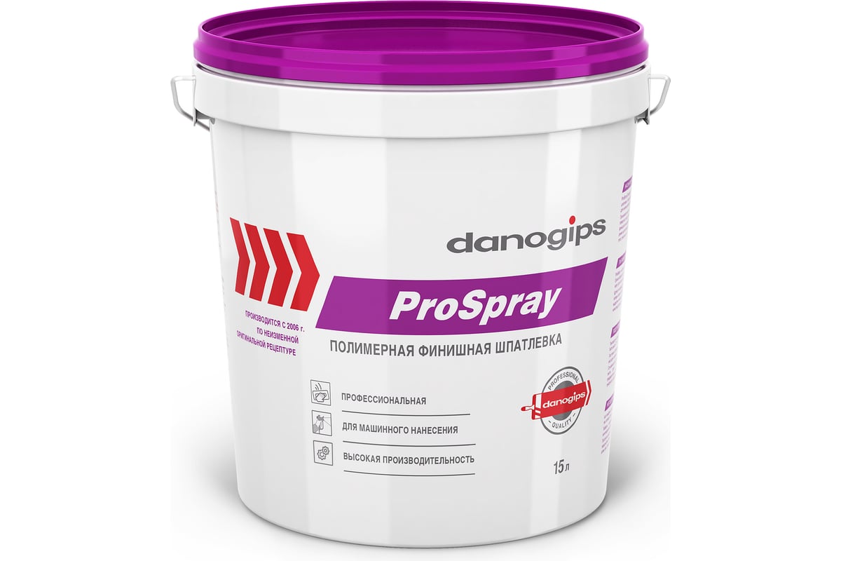 Шпатлевка финишная PROSPRAY (15 л) для машинного нанесения DANOGIPS 629916