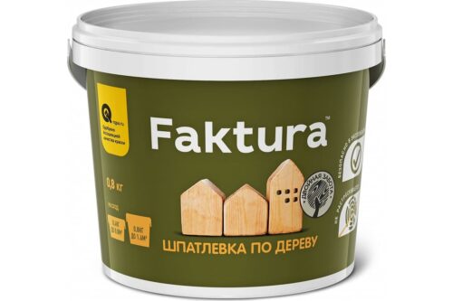 Шпаклевка по дереву FAKTURA для наружных и внутренних работ, цвет сосна 0,8 кг О02559