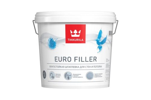 Шпаклевка влагостойкая для стен и потолков 2,5 л TIKKURILA EURO FILLER 700012219