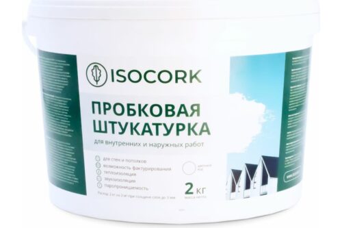 Пробковая штукатурка для внутренних и наружних работ для ОСП OSB Isocork белый ПШ18С