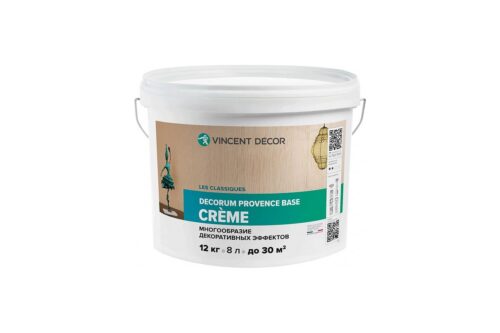 Штукатурка декоративная PROVANS BASE CREME с многообразием эффектов 12 кг VINCENT DECOR 103-301