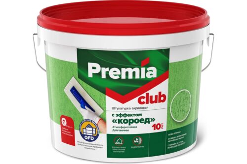 Штукатурка декоративная среднезернистая с эффектом "короед" Premia Club О03951