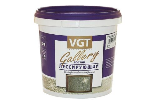 Состав лессирующий полупрозрачный для декоративных штукатурок GALLERY (2.2 кг; серебристо-белый) VGT 11607796
