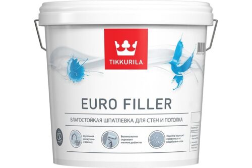 Шпаклевка влагостойкая Евро Филлер 10 л Tikkurila 204675 700012221