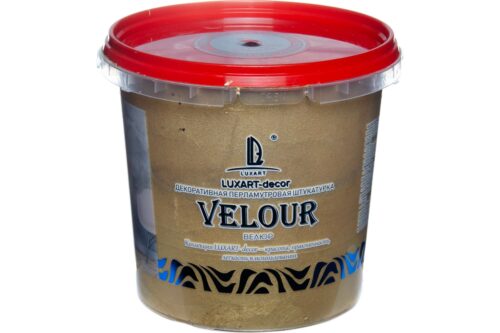 Декоративная штукатурка Luxart Бархатный шелк Decor Velour теплое золото, 1 кг LDV03BV0010