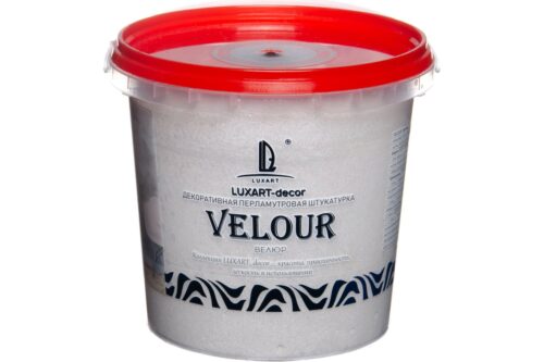 Декоративная штукатурка Luxart Бархатный шелк Decor Velour белый перламутр, 1 кг LDV02BV0010