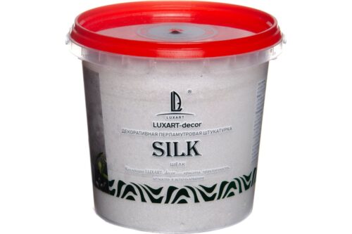Декоративная штукатурка Luxart Мокрый шелк Decor Silk белый перламутр, 1 кг LDS02BV0010