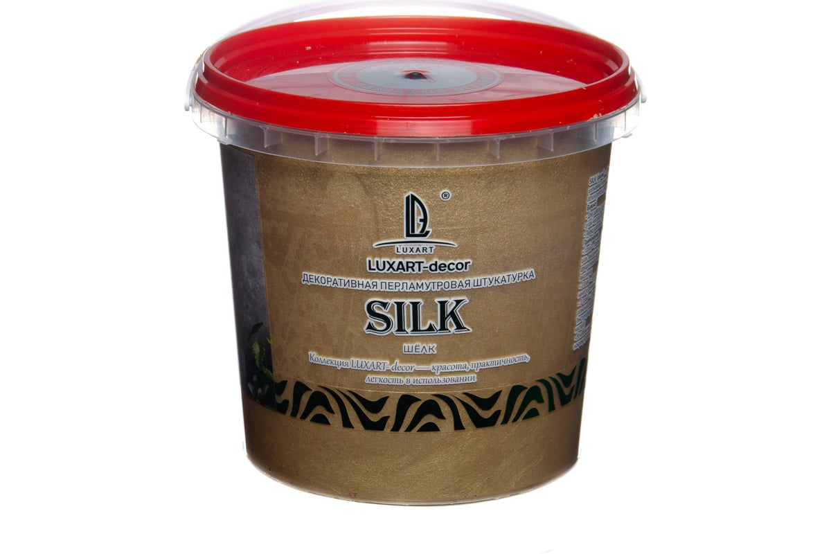Декоративная штукатурка Luxart Мокрый шелк Decor Silk теплое золото, 1 кг LDS03BV0010