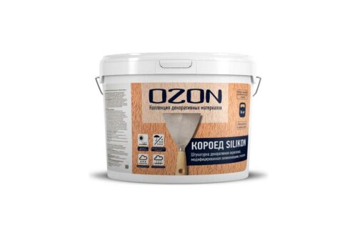 Декоративная штукатурка OZON КОРОЕД SILIKON (полимерная; для фасада; 2 мм; 16 кг) КДС-16