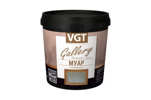 Лессируюющий состав VGT GALLERY МУАР полупрозрачный, black pearl, 0.9 кг 11607778