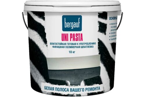 Финишная полимерная шпатлевка Bergauf Uni Pasta U (влагостойкая; готовая к употреблению; 18 кг) 68193