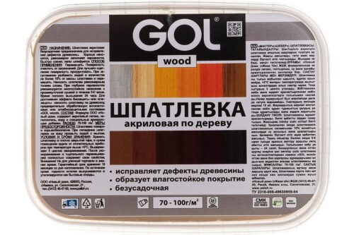 Шпатлевка акриловая по дереву МАСТЕР GOL Wd.250.080 (0.15 кг; сосна светлая) Palizh 11605693