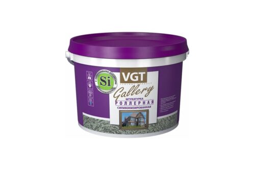 Роллерная штукатурка VGT Короед силиконизированная, среднезернистая, 25 кг 11607591