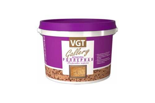 Роллерная штукатурка VGT Короед мелкозернистая, 1-1.5 мм, 4.7 л, 9 кг 11607590