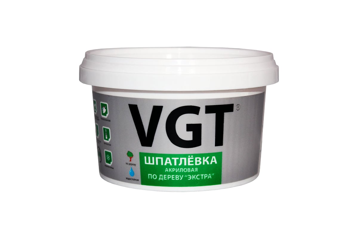 Шпаклевка по дереву VGT Экстра дуб светло-серый, 1 кг 11607363