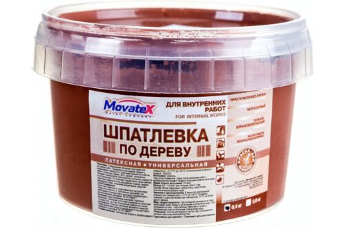 Шпаклевка по дереву (0.4 кг; орех темный) Movatex Т16168