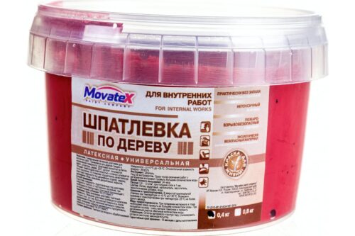 Шпаклевка по дереву (0.4 кг; махагон) Movatex Т16166