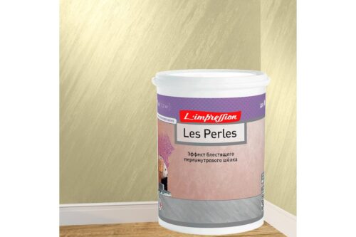 Декоративное покрытие L’impression Les perles 1 л, с эффектом блестящего перламутрового шелка, цвет 41112 бежевый WD9GQVTZC7
