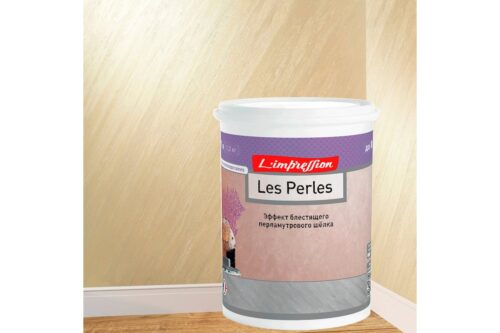 Декоративное покрытие L’impression Les perles 1 л, с эффектом блестящего перламутрового шелка, цвет 41068 бежевый MRVHPEE5E7