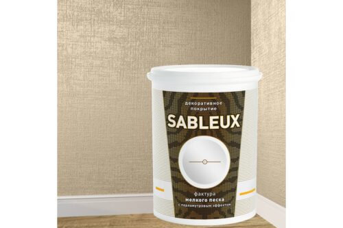 Декоративное покрытие L’impression Sableux 2.5 л, с фактурой мелкого плотного перламутрового песка цвет Светло бежевый 32084 DKDWR46HXZ