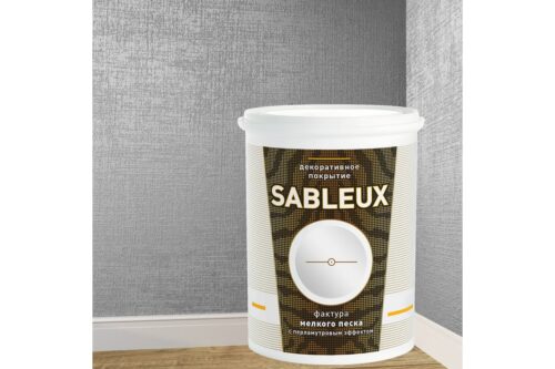 Декоративное покрытие L’impression Sableux 1 л, с фактурой мелкого плотного перламутрового песка цвет Серый металлик 32113 14EQRSLAC9