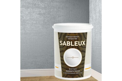 Декоративное покрытие L’impression Sableux 2.5 л, с фактурой мелкого плотного перламутрового песка цвет Темно серый 32112 SETXHUG13B