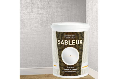 Декоративное покрытие L’impression Sableux 1 л, с фактурой мелкого плотного перламутрового песка цвет Светло серый 32111 JL4VUCKEYX