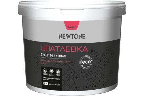 Шпатлевка Newtone ВД, супер финиш NEW, 10 л, 16.6 кг 81603