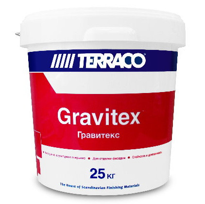 Штукатурка фасадная декоративная Terraco Gravitex XL 2 мм Короед 25 кг
