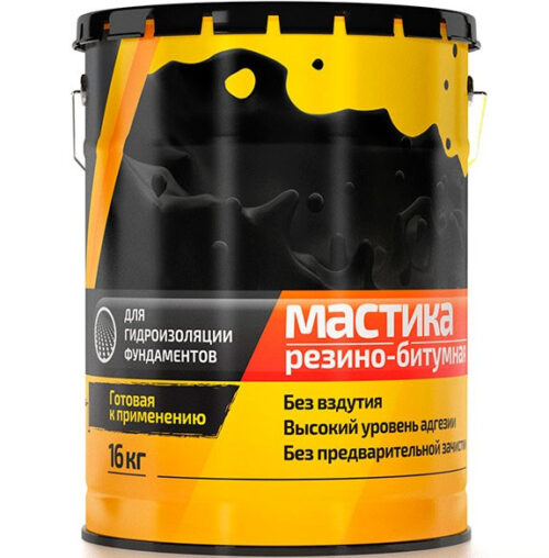 Мастика гидроизоляционная Profilux резино-битумная 16 кг