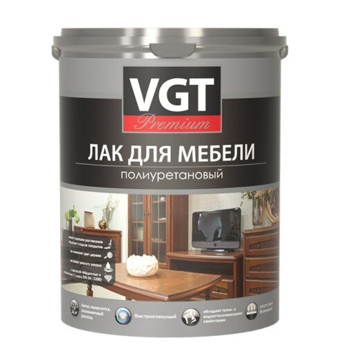 Лак для мебели полиуретановый VGT Premium матовый 0,9 кг