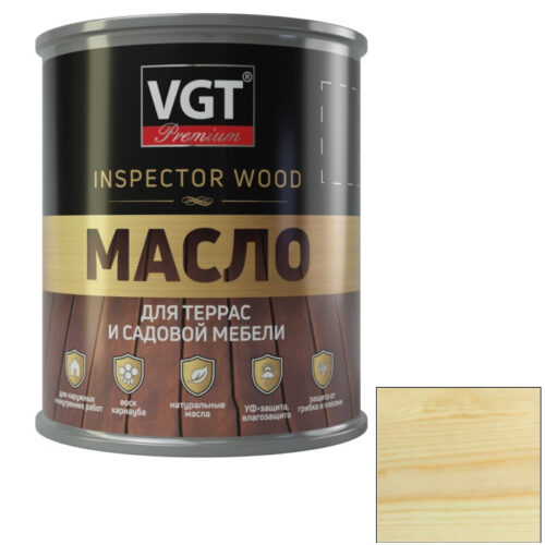 Масло для террас и садовой мебели VGT бесцветный 1,8 кг
