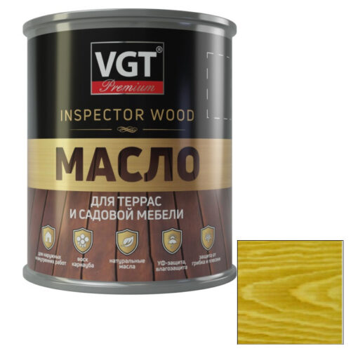 Масло для террас и садовой мебели VGT дуб натуральный 0,75 кг