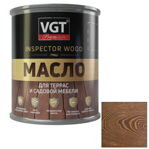 Масло для террас и садовой мебели VGT темный ясень 1,8 кг