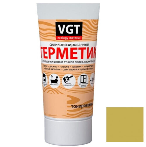 Герметик силиконизированный VGT дуб 0,16 кг