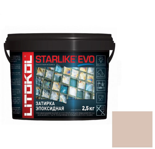 Затирка эпоксидная для швов Litokol Starlike Evo S.500 Rosa Cipria 2,5 кг