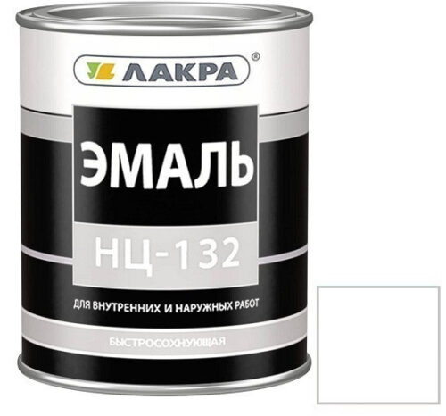 Эмаль Лакра НЦ-132 глянцевая белая 0,7 кг