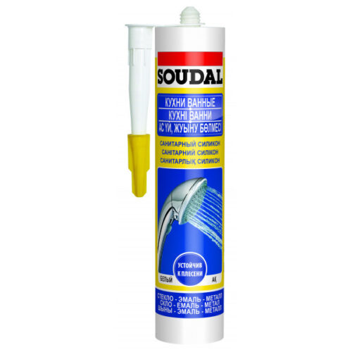 Герметик силиконовый Soudal санитарный прозрачный 280 мл