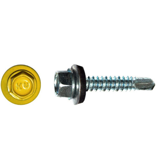 Саморез кровельный Kenner ск55251018ф 5,5х25 мм Ral 1018 желтый 250 штук