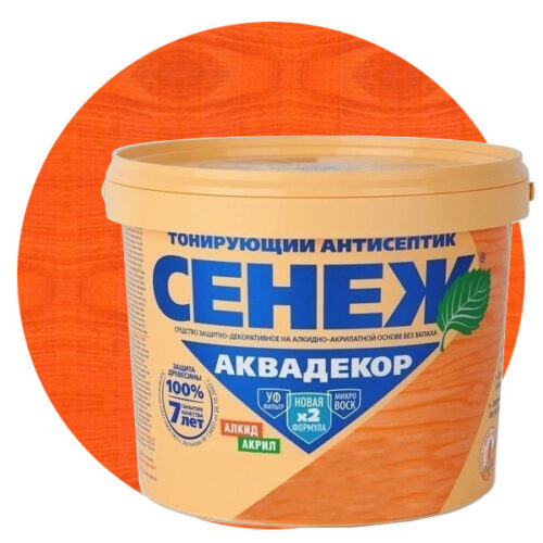 Антисептик тонирующий Сенеж Аквадекор 108 Черешня 0,9 кг
